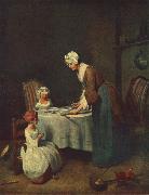 jean-Baptiste-Simeon Chardin The Prayer before Meal Spain oil painting artist